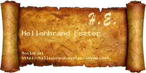 Hellenbrand Eszter névjegykártya
