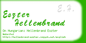 eszter hellenbrand business card
